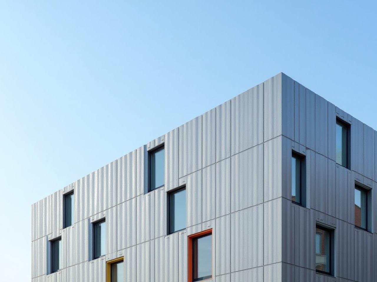 Moderne Metallfassade Wohnbau Innsbruck